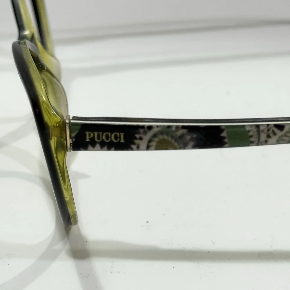Emilio Pucci EP 5031-3 Cat Eye Black Green Women Eyeglasses Italy FRAMES ONLY
